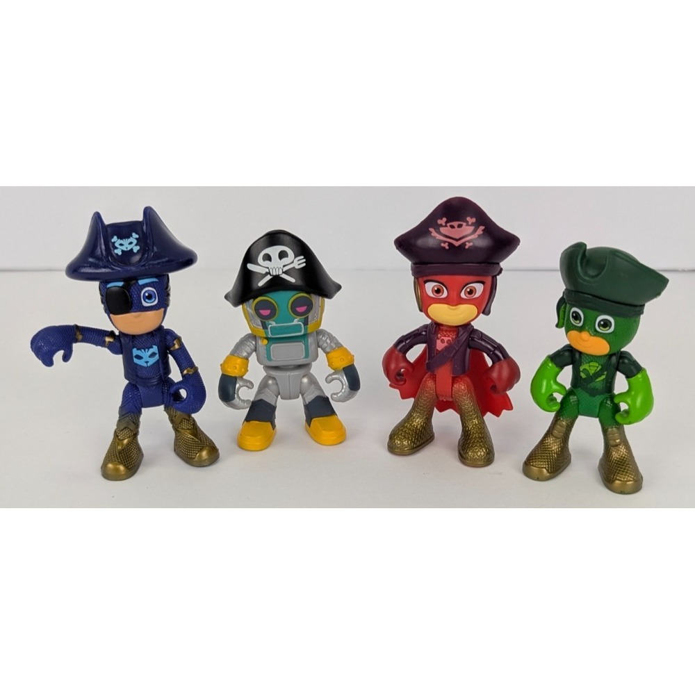 PJ Masks Pirate Power Figure Lot Catboy Owlette Gekko Pirate Robot Just Play